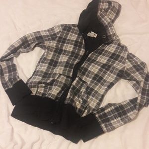 Plaid zip up